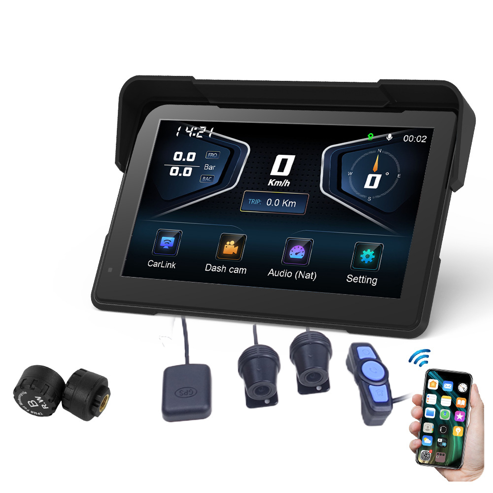 7inch Wireless Motorcycle Carplay Screen