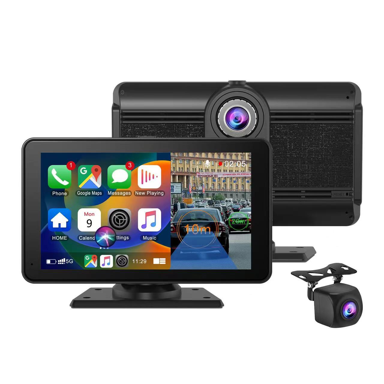 7inch Wireless CarPlay Dash Cam Screen